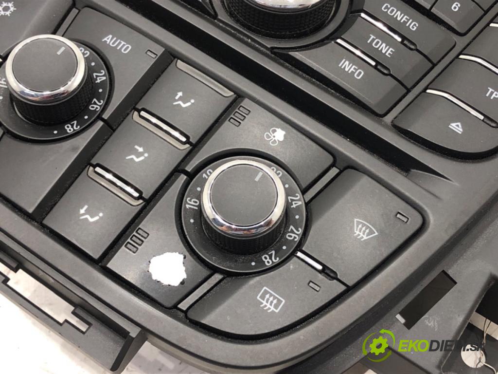 OPEL ASTRA J (P10) 2009 - 2015    1.6 (68) 85 kW [115 KM] benzyna 2009 - 2015  Panel ovládania kúrenia 13346052 13346098 (Prepínače, spínače, tlačidlá a ovládače kúrenia)