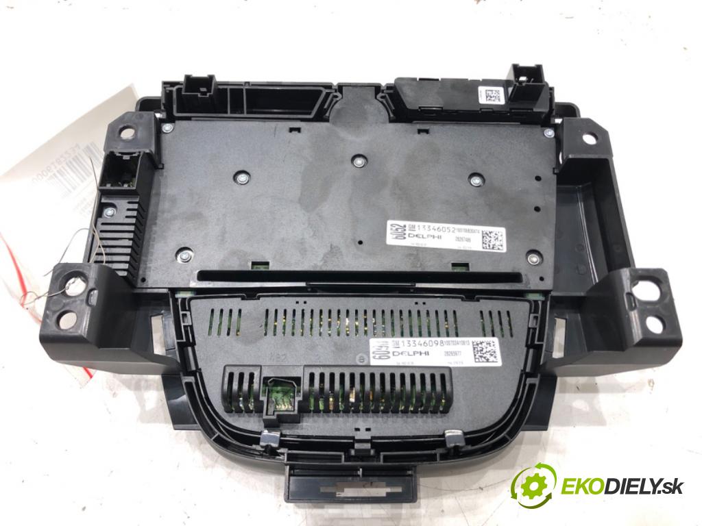 OPEL ASTRA J (P10) 2009 - 2015    1.6 (68) 85 kW [115 KM] benzyna 2009 - 2015  Panel ovládania kúrenia 13346052 13346098 (Prepínače, spínače, tlačidlá a ovládače kúrenia)