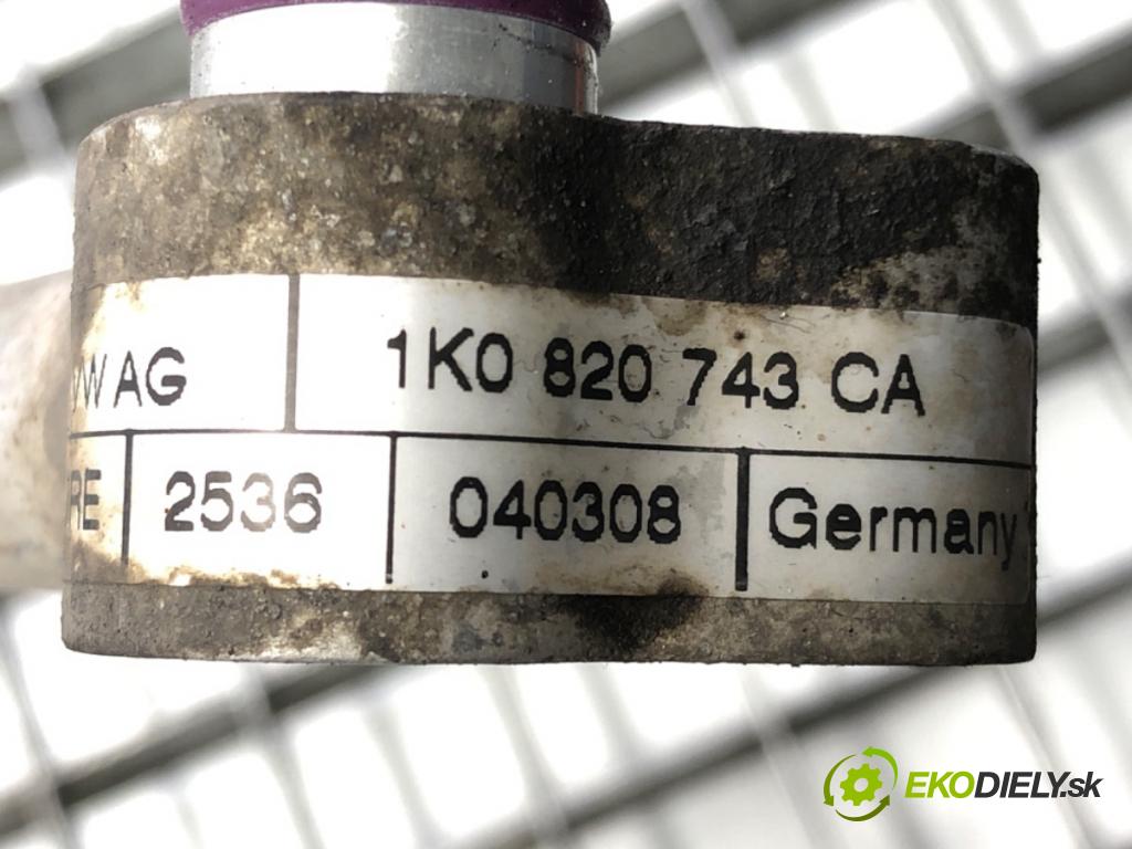 SKODA OCTAVIA II (1Z3) 2004 - 2013    1.6 FSI 85 kW [115 KM] benzyna 2004 - 2008  rúrka klimatizácie 1K0820743CA (Rúrky klimatizácie)