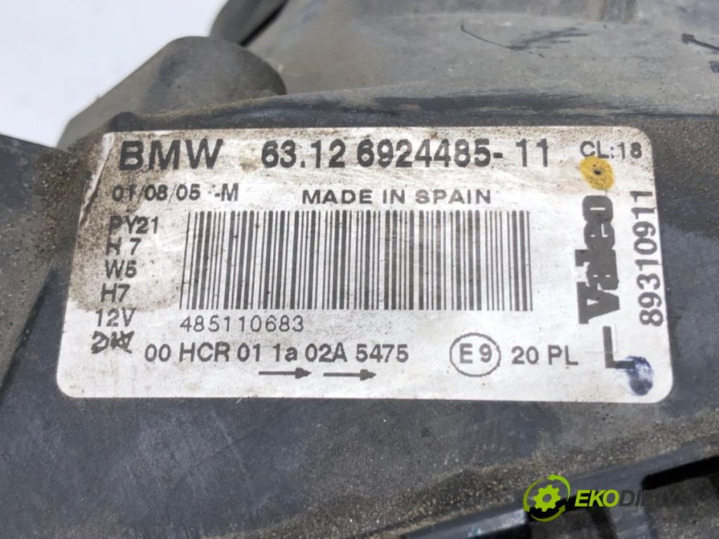 BMW 1 (E87) 2003 - 2013    116 i 85 kW [115 KM] benzyna 2004 - 2011  Svetlomet ľavy predný 6924485
