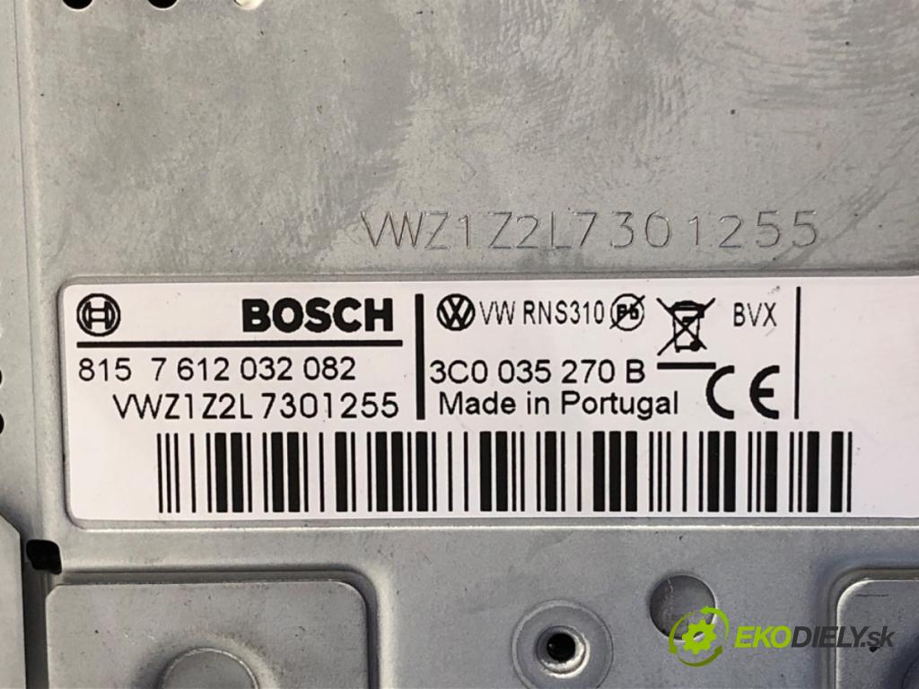 VW GOLF VI Variant (AJ5) 2009 - 2014    1.6 TDI 77 kW [105 KM] olej napędowy 2009 - 2013  RADIO 3C0035270B (Audio zariadenia)