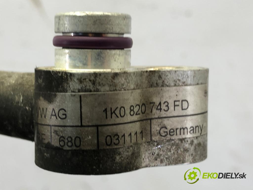 VW GOLF VI Variant (AJ5) 2009 - 2014    1.6 TDI 77 kW [105 KM] olej napędowy 2009 - 2013  rúrka klimatizácie 1K0820743FD (Rúrky klimatizácie)