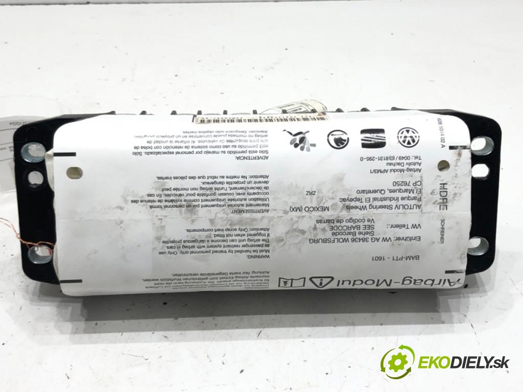 VW GOLF VI Variant (AJ5) 2009 - 2014    1.6 TDI 77 kW [105 KM] olej napędowy 2009 - 2013  AirBag spolujazdca 608104402A (Airbagy)