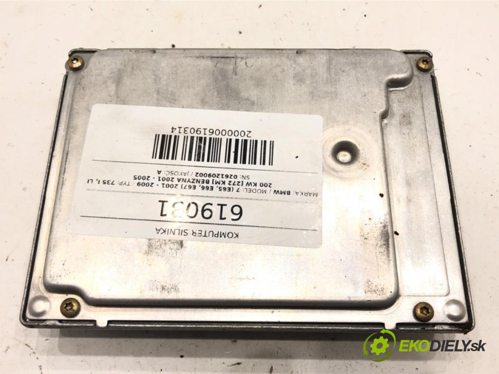 BMW 7 (E65, E66, E67) 2001 - 2009    735 i, Li 200 kW [272 KM] benzyna 2001 - 2005  riadiaca jednotka Motor 7518102 (Riadiace jednotky)