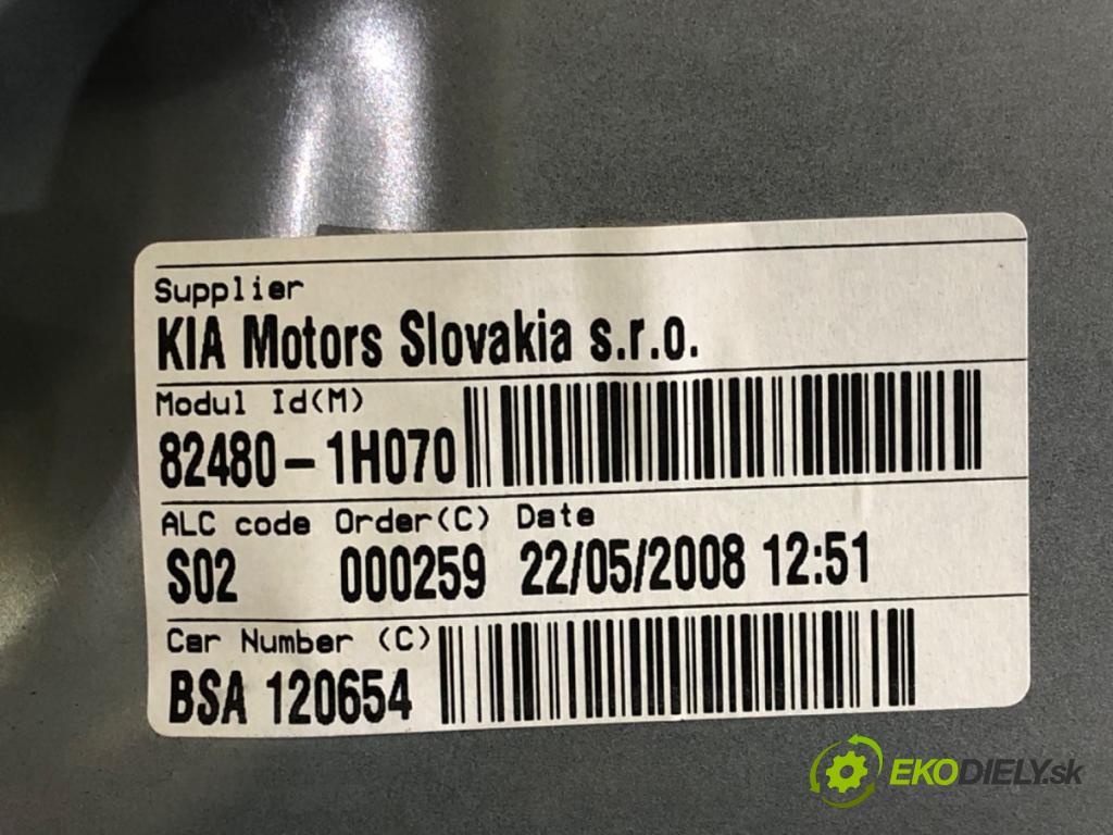 KIA CEED liftback (ED) 2006 - 2012    1.6 93 kW [126 KM] benzyna 2008 - 2012  mechanismus okna pravý přední část 82480- 1H070