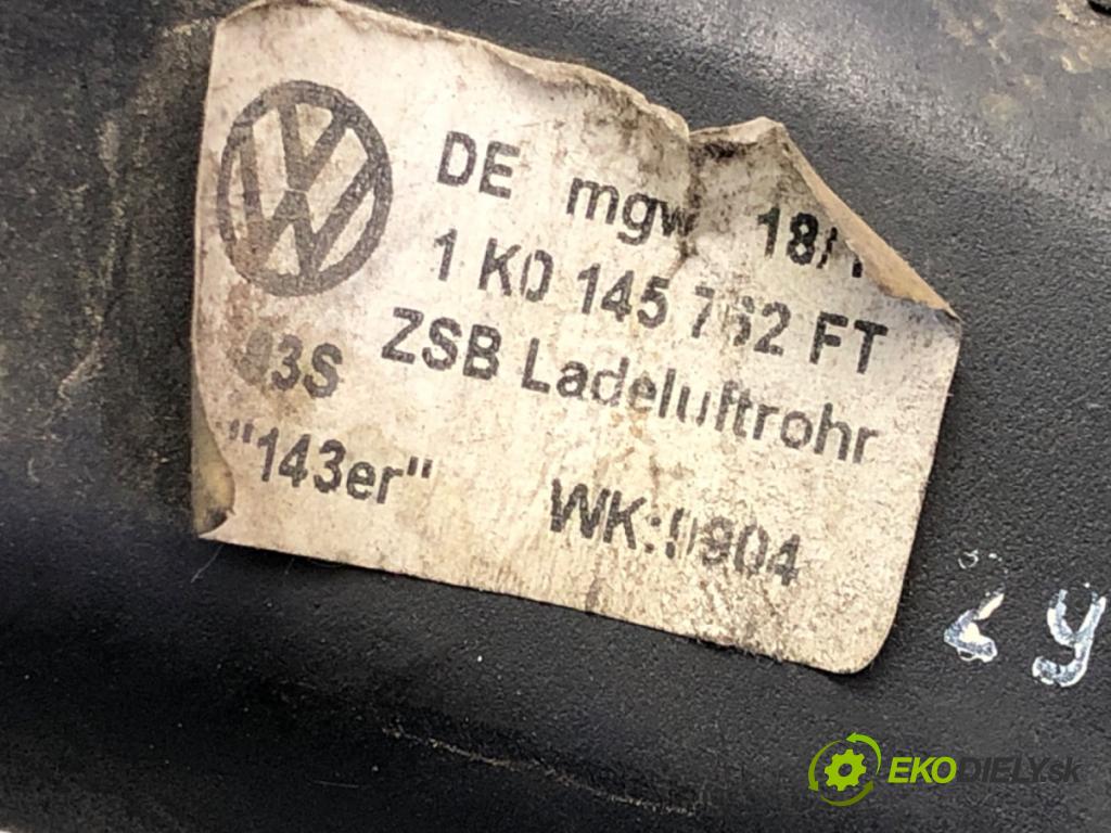 VW GOLF VI Variant (AJ5) 2009 - 2014    1.6 TDI 77 kW [105 KM] olej napędowy 2009 - 2013  Rúra intercoolera 1K0145762FT