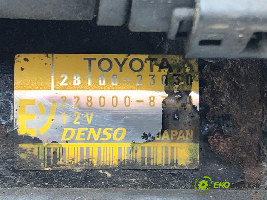 TOYOTA YARIS (_P1_) 1999 - 2005    1.0 (SCP10_) 48 kW [65 KM] benzyna 2003 - 2005  Štartér 28100-23030 (Štartéry)
