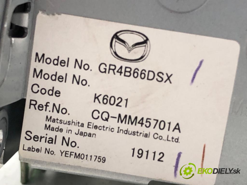 MAZDA 6 Hatchback (GG) 2002 - 2008    2.0 (GGES) 108 kW [147 KM] benzyna 2005 - 2007  RADIO GR4B66DSX (Audio zariadenia)