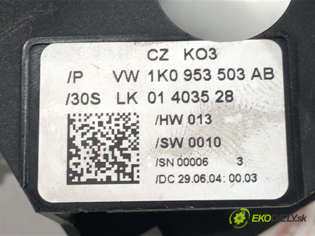 SEAT ALTEA (5P1) 2004 - 2022    1.9 TDI 77 kW [105 KM] olej napędowy 2004 - 2022  Prepínač kombinovaný 1K0953503AB (Prepínače, spínače, tlačidlá a ovládače kúrenia)
