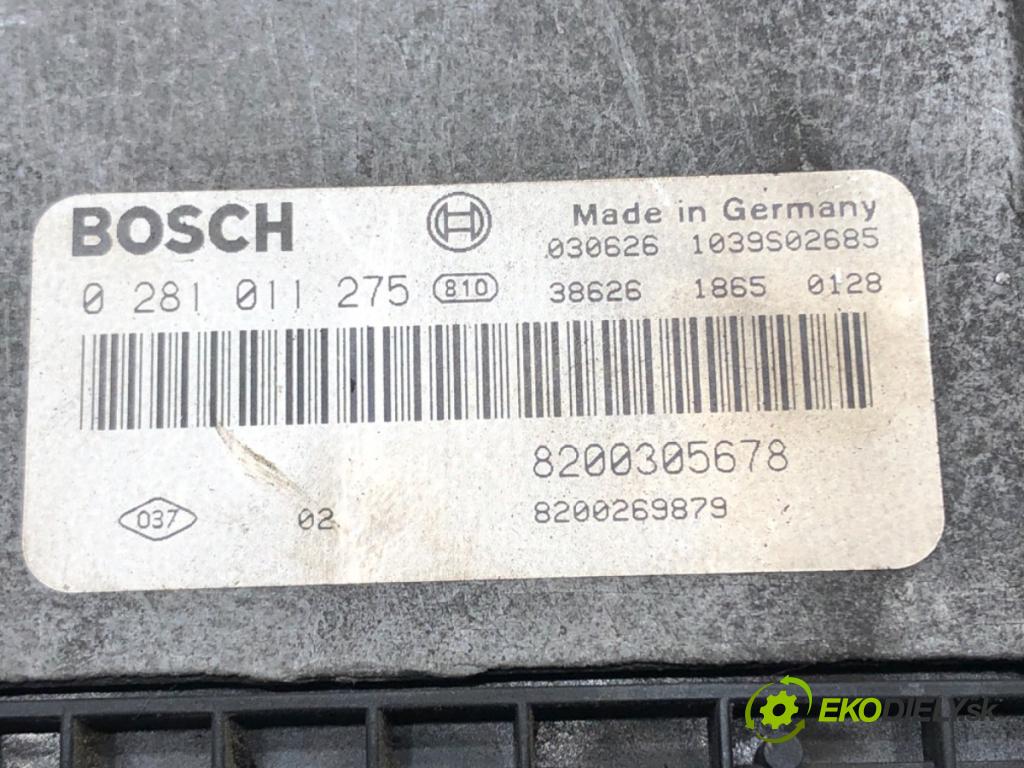 RENAULT SCÉNIC II (JM0/1_) 2003 - 2010    1.9 dCi (JM0G, JM12, JM1G, JM2C) 88 kW [120 KM] olej napędowy 2003 - 2006  riadiaca jednotka Motor 0281011275 (Riadiace jednotky)