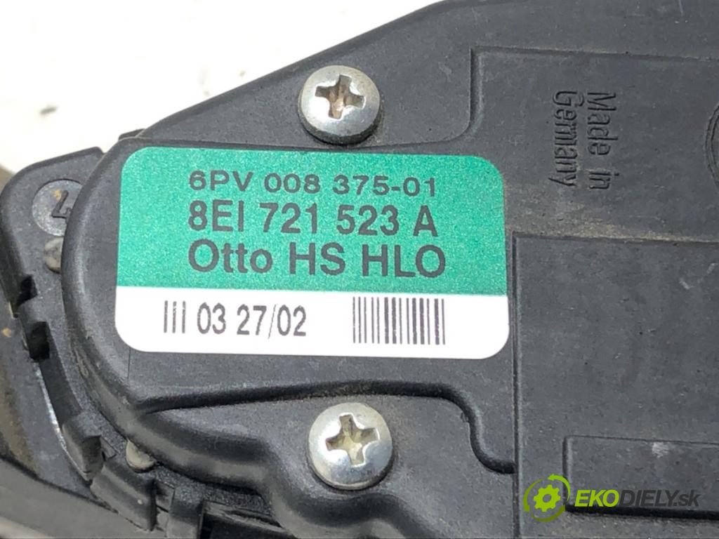 AUDI A4 B6 (8E2) 2000 - 2005    2.0 96 kW [130 KM] benzyna 2000 - 2004  Potenciometer plynu 8E1721523A (Pedále)