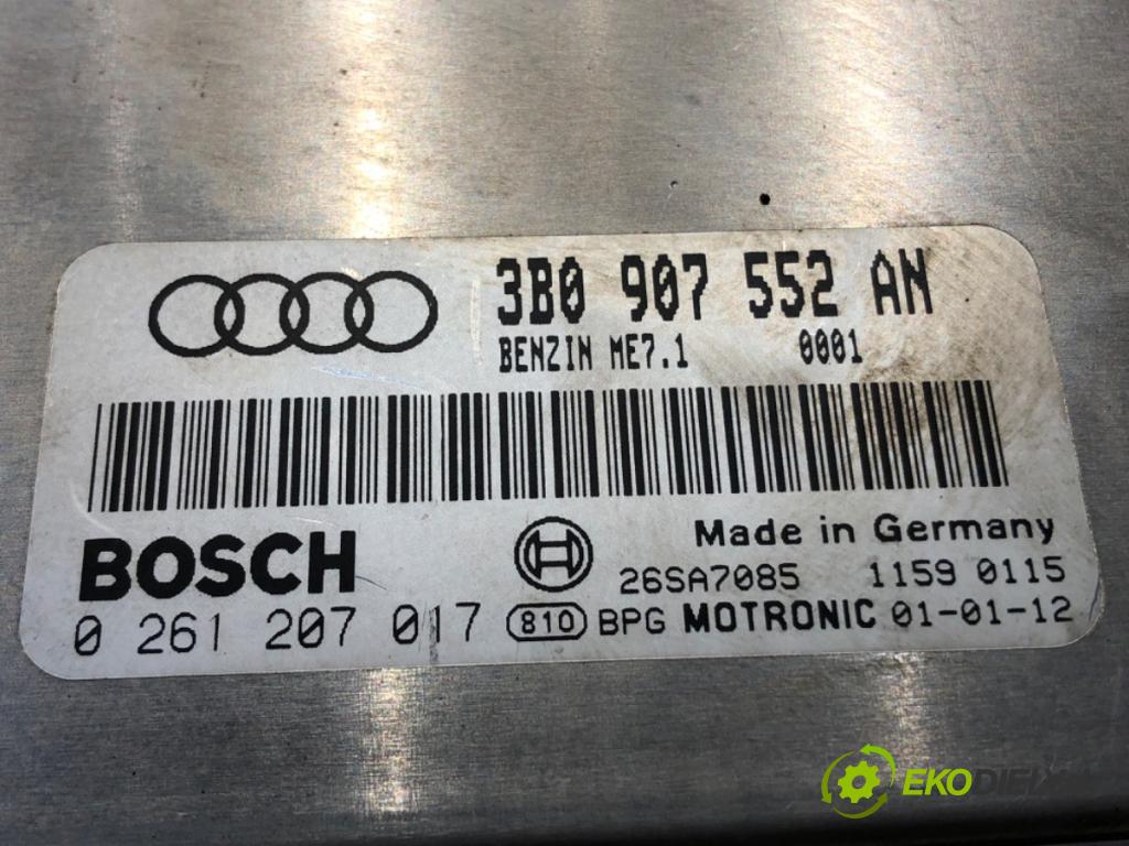 AUDI A6 C5 Avant (4B5) 1997 - 2005    2.4 quattro 121 kW [165 KM] benzyna 1997 - 2005  riadiaca jednotka Motor 3B0907552AN (Riadiace jednotky)