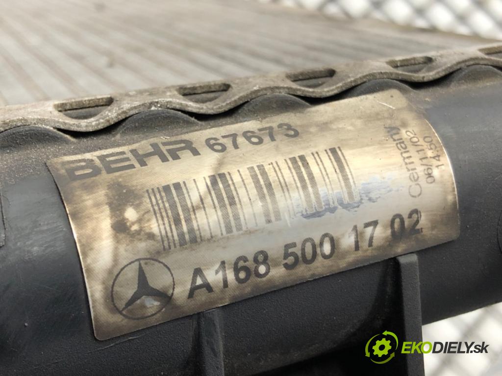 MERCEDES-BENZ VANEO (414) 2002 - 2005    1.6 (414.700) 75 kW [102 KM] benzyna 2002 - 2005  chladič vody A1685001702 (Chladiče vody)