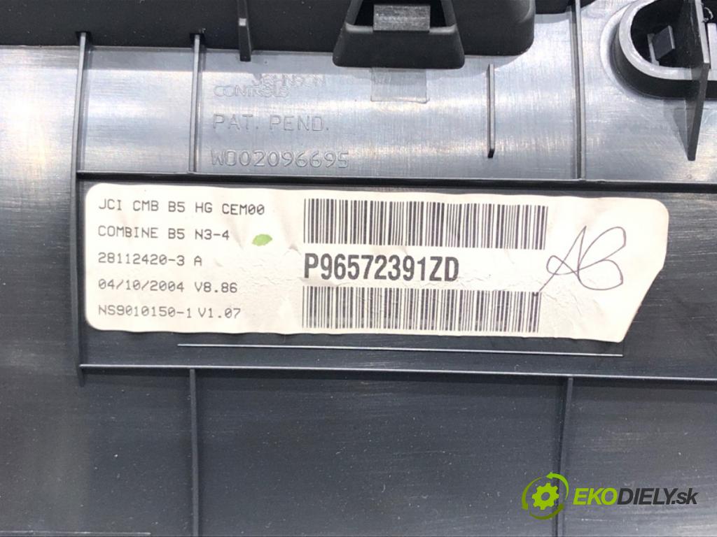 CITROEN C4 I (LC_) 2004 - 2014    1.6 16V 80 kW [109 KM] benzyna 2004 - 2011  Prístrojovka P96572391ZD (Prístrojové dosky, displeje)