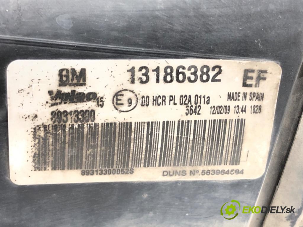 OPEL CORSA D (S07) 2006 - 2014    1.2 (L08, L68) 59 kW [80 KM] benzyna 2006 - 2014  Svetlomet pravy predný 13186382
