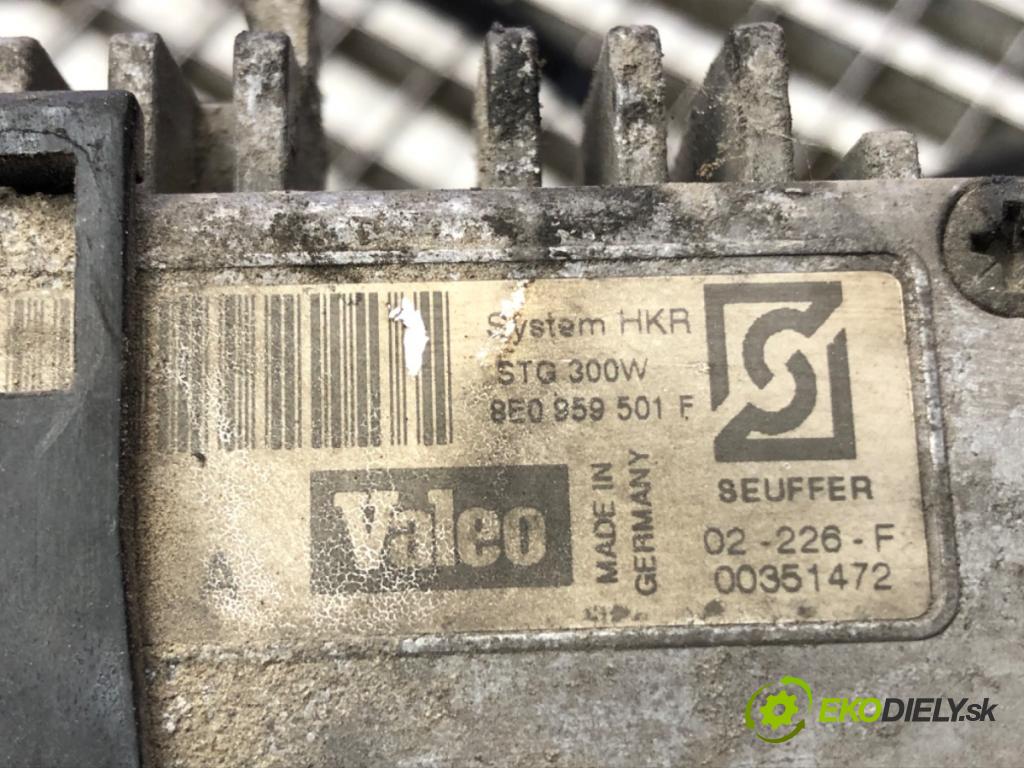 AUDI A4 B6 Avant (8E5) 2000 - 2005    1.9 TDI 96 kW [130 KM] olej napędowy 2001 - 2004  Ventilátor klimatizácie 8E0959501F (Ventilátory chladičov klimatizácie)