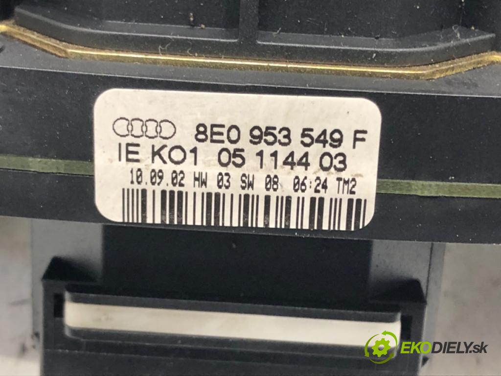 AUDI A4 B6 Avant (8E5) 2000 - 2005    1.9 TDI 96 kW [130 KM] olej napędowy 2001 - 2004  přepínač kombinovaný 8E0953549F (Ovládaní topení a přepínače)