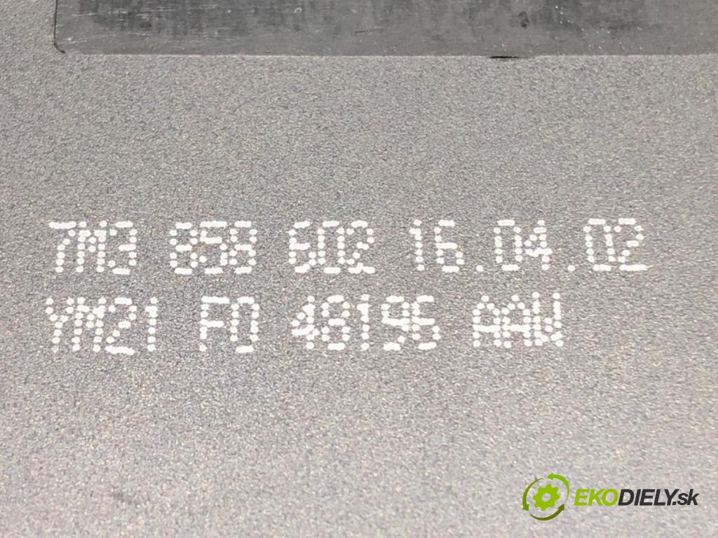 VW SHARAN (7M8, 7M9, 7M6) 1995 - 2010    1.9 TDI 85 kW [115 KM] olej napędowy 2000 - 2010  Držiak na nápoje  (Úchyty, držiaky na nápoje)