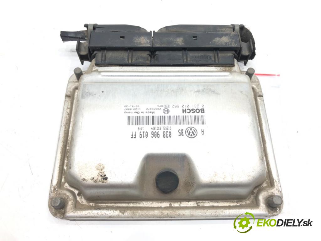 VW GOLF IV (1J1) 1997 - 2008    1.9 TDI 74 kW [101 KM] olej napędowy 2000 - 2005  riadiaca jednotka Motor 038906019FF (Riadiace jednotky)