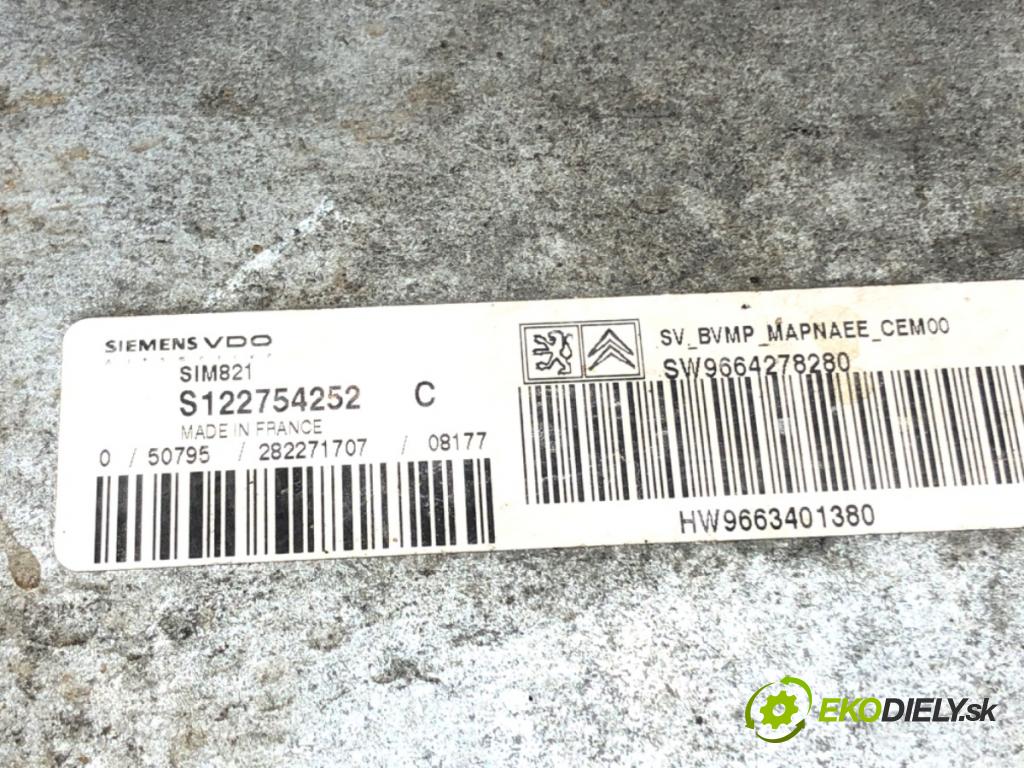 PEUGEOT 207 (WA_, WC_) 2006 - 2015    1.4 16V 65 kW [88 KM] benzyna 2006 - 2013  Riadiaca jednotka prevodovky 122754252 (Riadiace jednotky prevodovky)