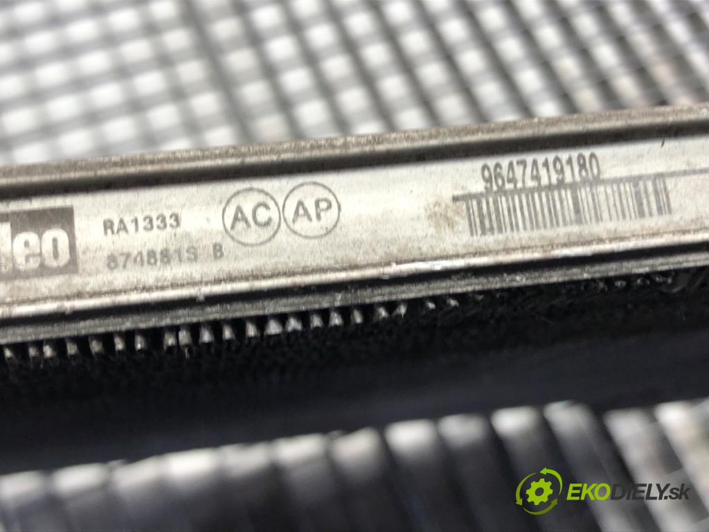 PEUGEOT 307 (3A/C) 2000 - 2012    2.0 HDi 110 79 kW [107 KM] olej napędowy 2000 - 2007  chladič vody 9647419180 (Chladiče vody)