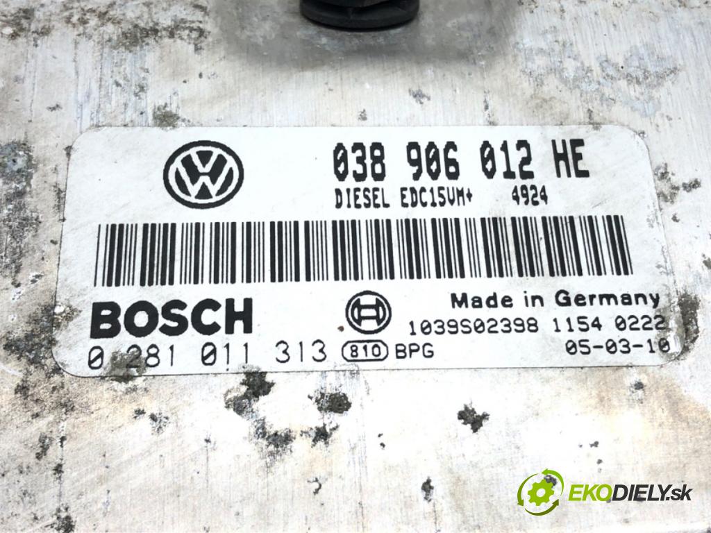 SEAT LEON (1M1) 1999 - 2006    1.9 TDI 66 kW [90 KM] olej napędowy 1999 - 2006  řídící jednotka motora 038906012HE (Řídící jednotky)
