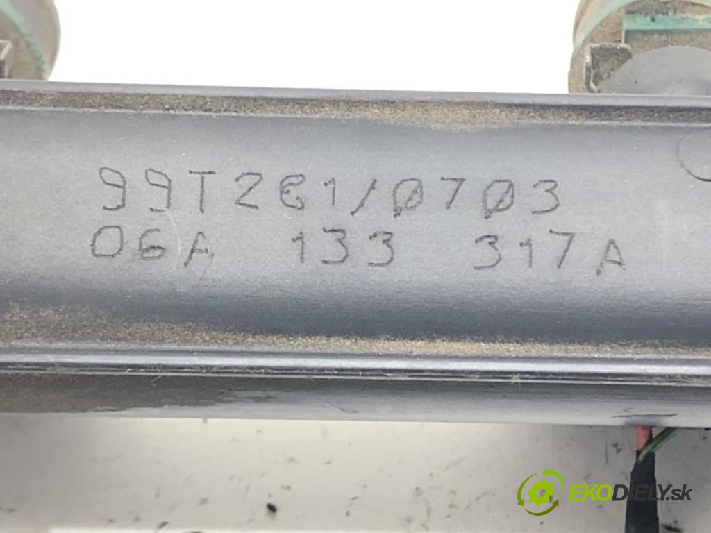 VW GOLF IV (1J1) 1997 - 2008    1.6 74 kW [100 KM] benzyna 1997 - 2004  Lišta vstrekovacia 06A133317A (Vstrekovacie lišty)