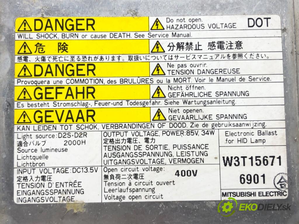 MAZDA 3 sedan (BK) 1999 - 2009    2.0 (BKEP) 110 kW [150 KM] benzyna 2003 - 2009  Menič XENON W3T156716901 (Riadiace jednotky xenónu)