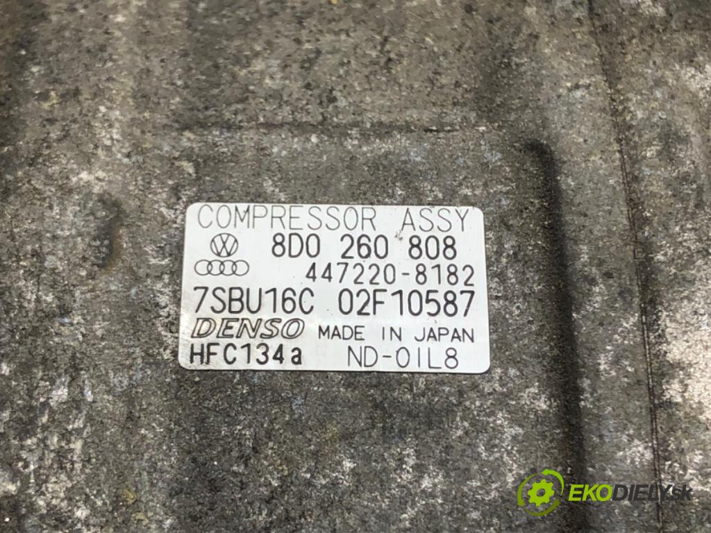 VW PASSAT B5.5 (3B3) 2000 - 2005    1.9 TDI 74 kW [101 KM] olej napędowy 2000 - 2005  kompresor klimatizace 8D0260808 (Kompresory)