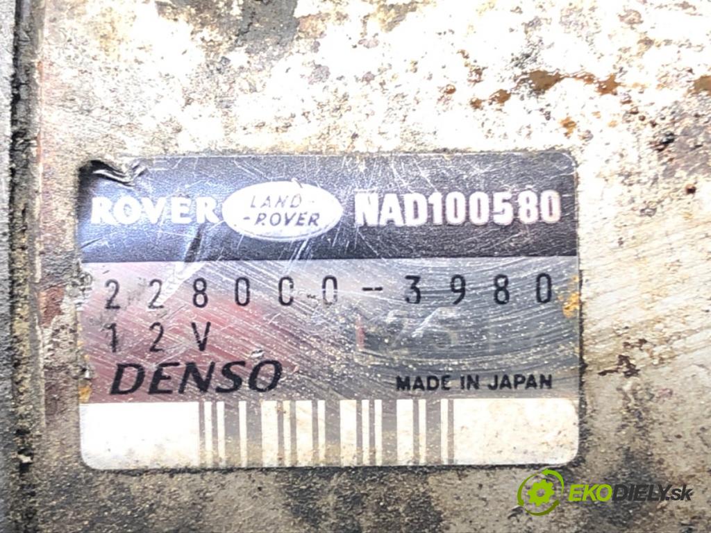 LAND ROVER FREELANDER I (L314) 1998 - 2006    2.0 DI 4x4 72 kW [98 KM] olej napędowy 1998 - 2000  Štartér NAD100580 (Štartéry)