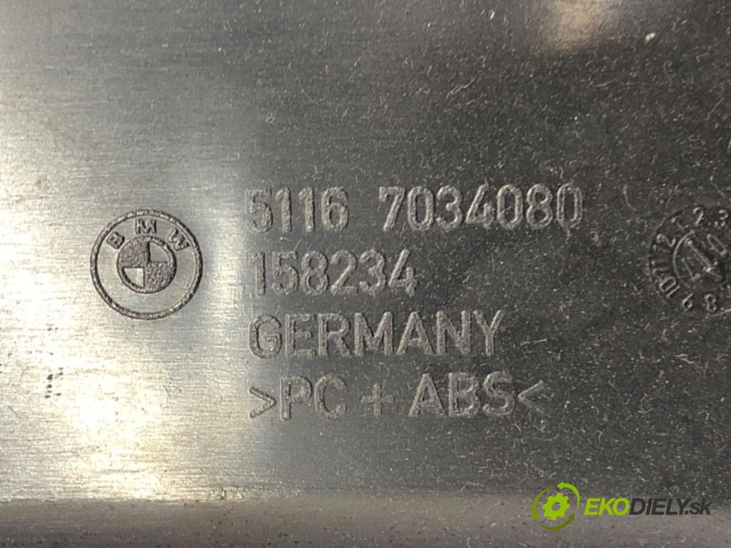 BMW 5 Touring (E61) 2004 - 2010    520 d 120 kW [163 KM] olej napędowy 2005 - 2010  Priehradka, kastlík spolujazdca 51167034080 (Priehradky, kastlíky)