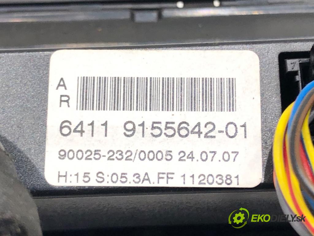BMW 5 Touring (E61) 2004 - 2010    520 d 120 kW [163 KM] olej napędowy 2005 - 2010  Panel ovládania kúrenia 9155642 (Prepínače, spínače, tlačidlá a ovládače kúrenia)