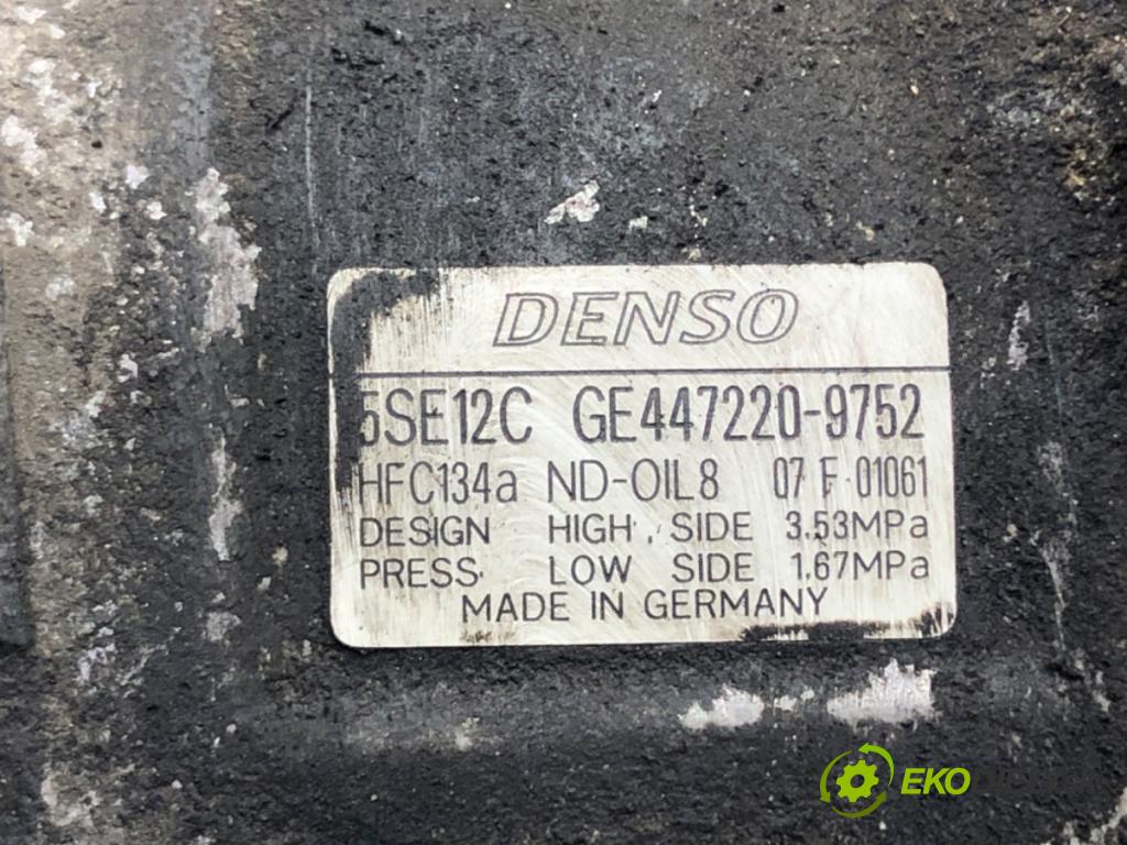 TOYOTA AVENSIS Kombi (_T25_) 2003 - 2008    2.0 D-4D (CDT250_) 85 kW [116 KM] olej napędowy 2003 - 2008  Kompresor klimatizácie GE447220-9752 (Kompresory klimatizácie)