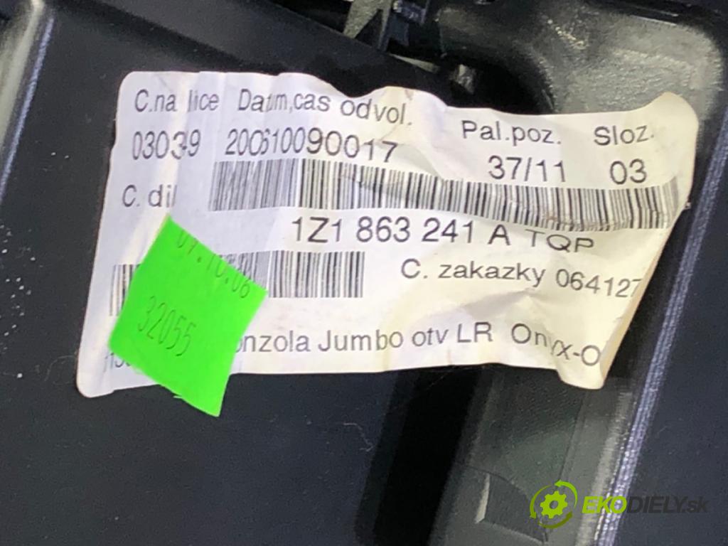 SKODA OCTAVIA II (1Z3) 2004 - 2013    2.0 TDI RS 125 kW [170 KM] olej napędowy 2006 - 2013  Tunel stredový  (Stredový tunel / panel)