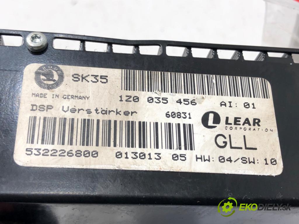 SKODA OCTAVIA II (1Z3) 2004 - 2013    2.0 TDI RS 125 kW [170 KM] olej napędowy 2006 - 2013  zesilovač 1Z0035456 (Zesilovače)