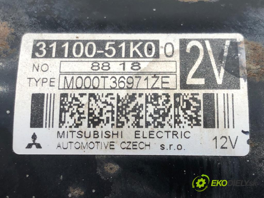 OPEL AGILA (B) (H08) 2008 - 2014    1.0 (F68) 48 kW [65 KM] benzyna 2008 - 2011  Štartér 31100-51K00 (Štartéry)