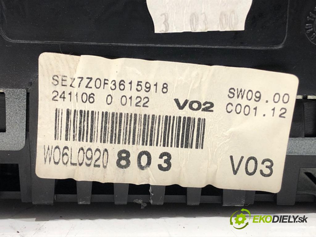 SEAT CORDOBA (6L2) 2002 - 2009    1.4 16V 63 kW [86 KM] benzyna 2006 - 2009  Prístrojovka 6L0920803 (Prístrojové dosky, displeje)