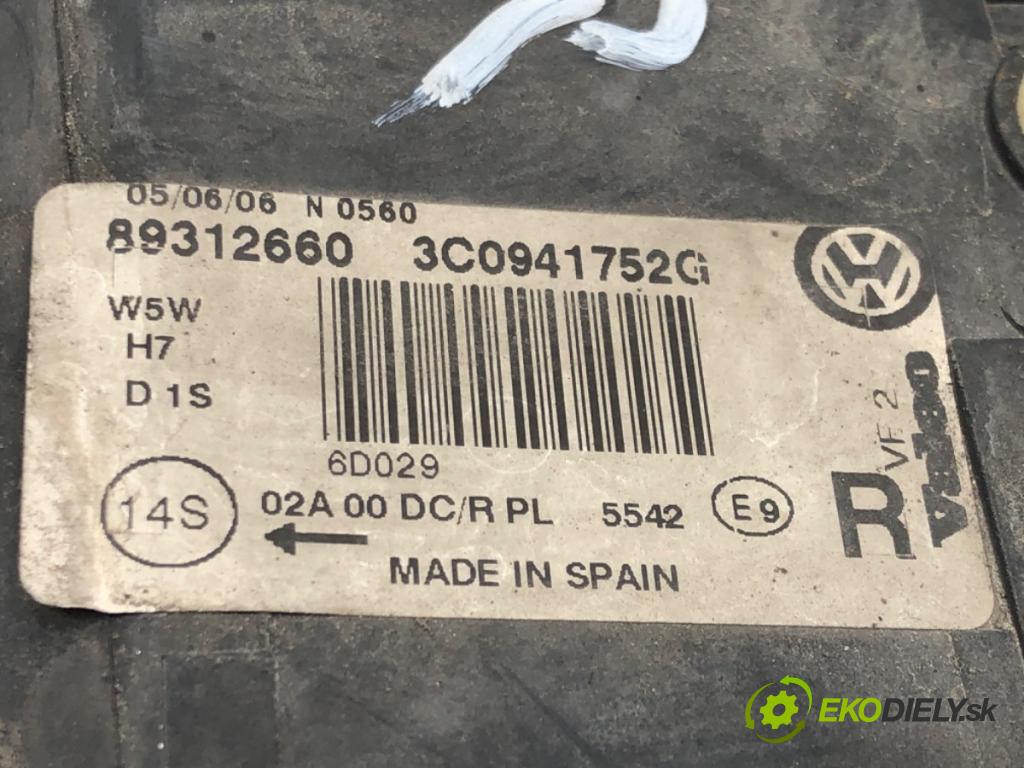 VW PASSAT B6 Kombi 2007 103 kW 2.0 TDI 1968 Svetlomet pravy predný XENON 3C0941752G