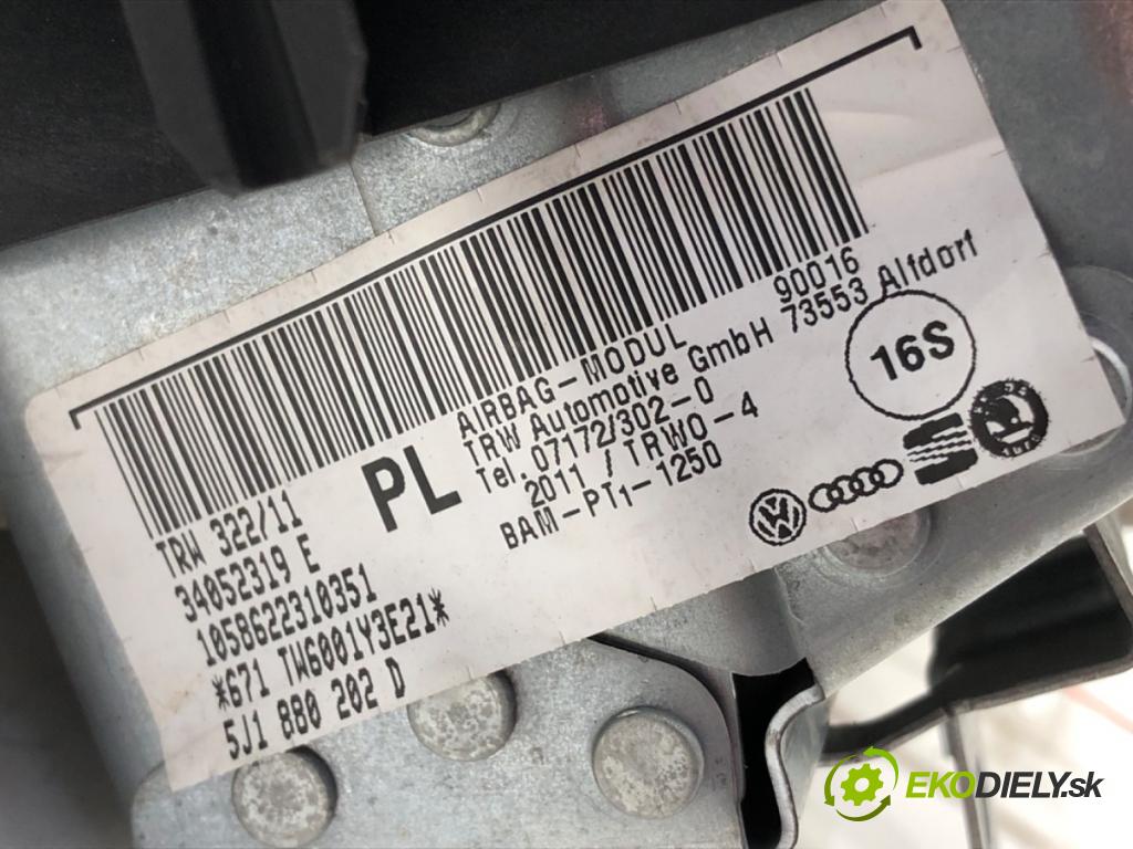 SKODA ROOMSTER (5J7) 2006 - 2015    1.2 TDI 55 kW [75 KM] olej napędowy 2010 - 2015  AirBag spolujazdca 5J1880202D (Airbagy)