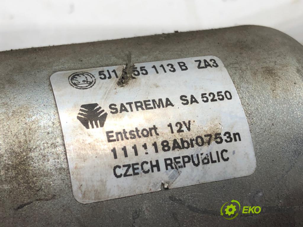 SKODA ROOMSTER (5J7) 2006 - 2015    1.2 TDI 55 kW [75 KM] olej napędowy 2010 - 2015  Mechanizmus stieračov predný 5J1955113B (Motorčeky stieračov predné)