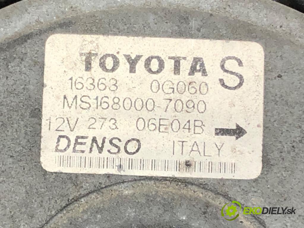 TOYOTA AVENSIS Kombi (_T25_) 2003 - 2008    2.0 D-4D (CDT250_) 85 kW [116 KM] olej napędowy 2003 - 2008  Ventilátor klimatizácie 16363-0G060 (Ventilátory chladičov klimatizácie)