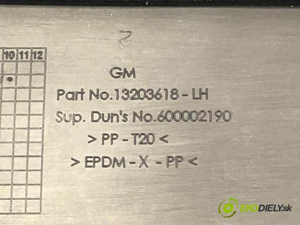 OPEL CORSA D (S07) 2006 - 2014    1.2 (L08, L68) 59 kW [80 KM] benzyna 2006 - 2014  Torpédo, plast pod čelné okno 13203618 (Torpéda)