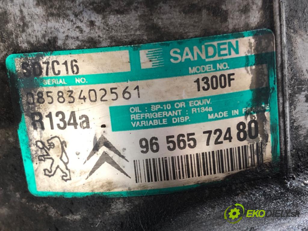 PEUGEOT 407 (6D_) 2004 - 2011    2.0 (6DRFNB, 6DRFNE) 100 kW [136 KM] benzyna 2004 - 2005  kompresor klimatizace 9656572480 (Kompresory)