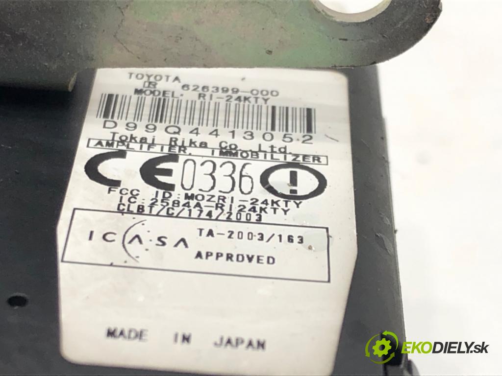 TOYOTA COROLLA Verso (ZER_, ZZE12_, R1_) 2004 - 2009    1.8 (ZNR11_) 95 kW [129 KM] benzyna 2004 - 2009  spinačka 626399-000 (Spínacie skrinky a kľúče)