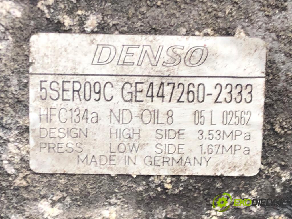 TOYOTA AURIS (_E15_) 2006 - 2012    1.4 D-4D (NDE150_) 66 kW [90 KM] olej napędowy 2007 - 2012  kompresor klimatizace GE447260-2333 (Kompresory)