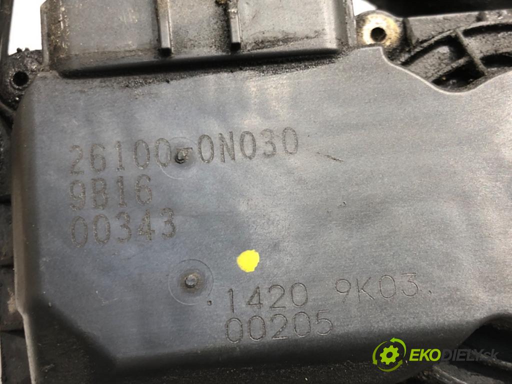 TOYOTA AURIS (_E15_) 2006 - 2012    1.4 D-4D (NDE150_) 66 kW [90 KM] olej napędowy 2007 - 2012  škrtíci klapka 26100-0N030 (Škrticí klapky)