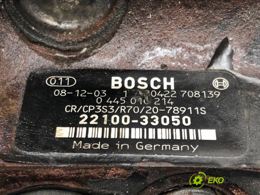 TOYOTA AURIS (_E15_) 2006 - 2012    1.4 D-4D (NDE150_) 66 kW [90 KM] olej napędowy 2007 - 2012  Pumpa vstrekovacia 0445010214 (Vstrekovacie čerpadlá)