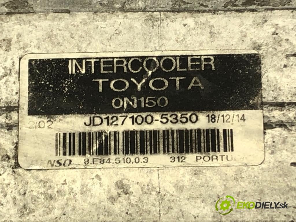 TOYOTA AURIS (_E15_) 2006 - 2012    1.4 D-4D (NDE150_) 66 kW [90 KM] olej napędowy 2007 - 2012  intercooler  (Chladiče nasávaného vzduchu (intercoolery))