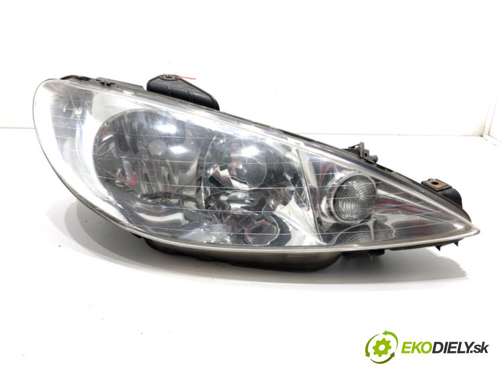 PEUGEOT 206 liftback (2A/C) 1998 - 2012    1.4 i 55 kW [75 KM] benzyna 1998 - 2012  Svetlomet pravy predný 89000520