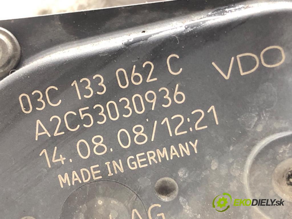 VW PASSAT B6 (3C2) 2005 - 2010    1.4 TSI 90 kW [122 KM] benzyna 2007 - 2010  škrtíci klapka 03C133062C (Škrticí klapky)